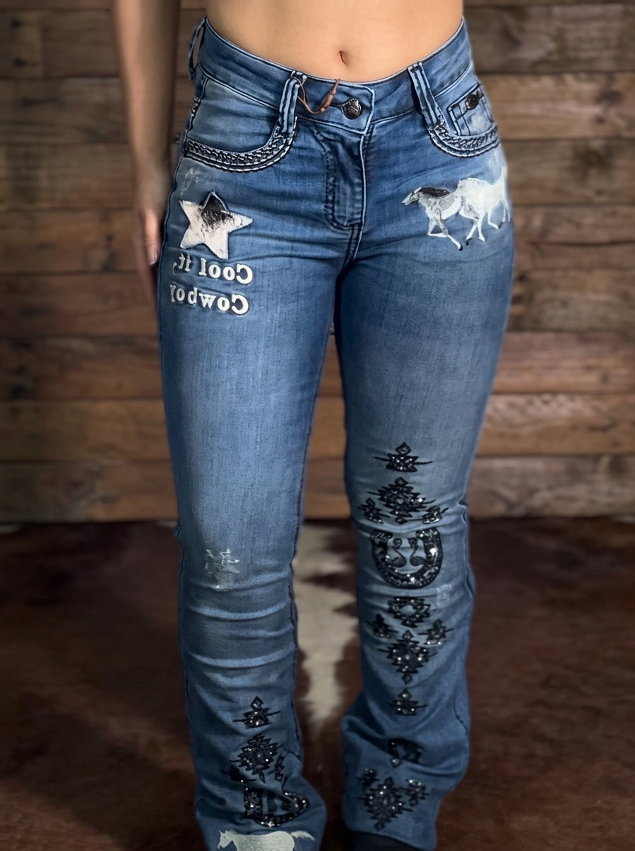 Calça Ariat Cowgirl Azul